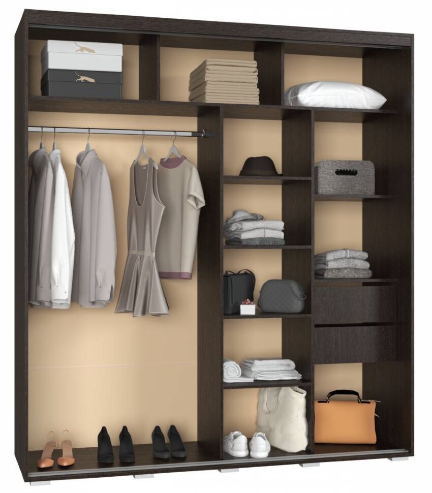 Шкаф-купе с зеркалом Крафт 5