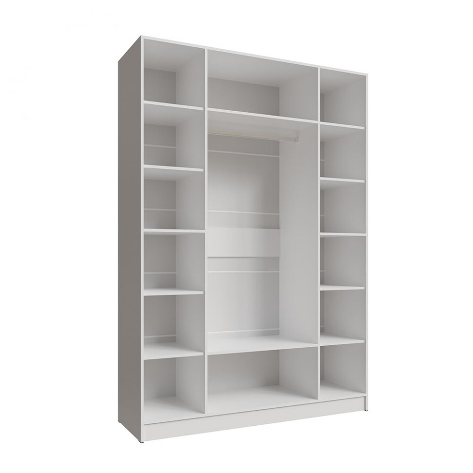 Шкаф Мадрид 1600 с зеркалами (ТЭКС) Белый