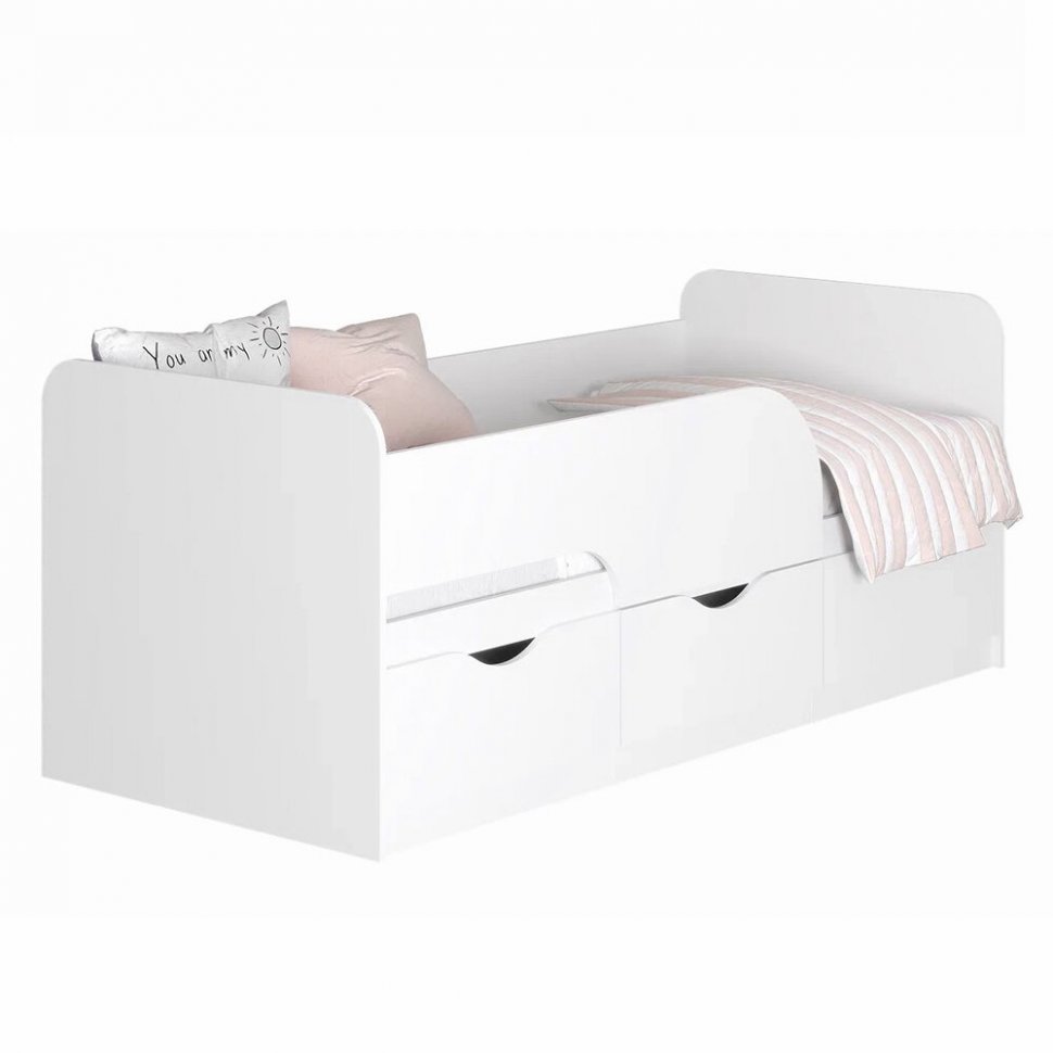 Кровать 80х186 Стандарт КР-22 (БТС) Белый