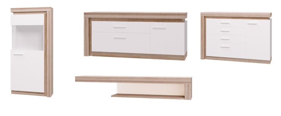 Гостиная Люмен Ижмебель Комплект 1 (Дуб Сакраменто)