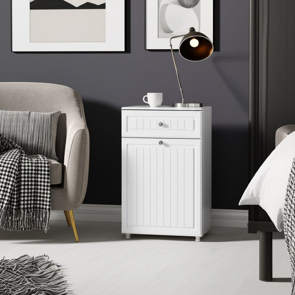 Тумба с ящиком Монако МН-27 белое дерево