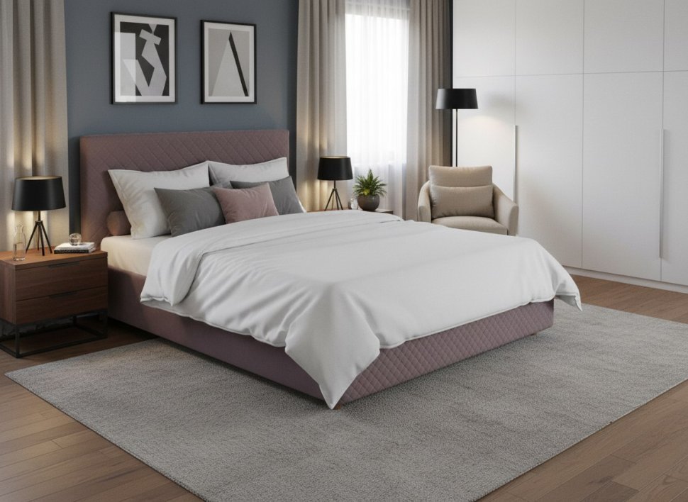 Кровать Galaxy 1800 с под. механизмом / какао №8