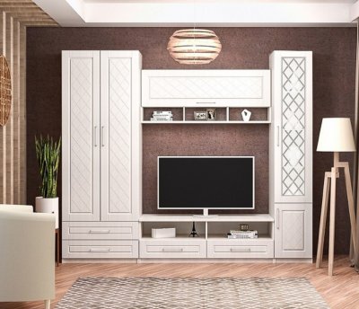 Гостиная Аллегро 9 Роммб компл. 2 / Бодега белая/Сандал белый