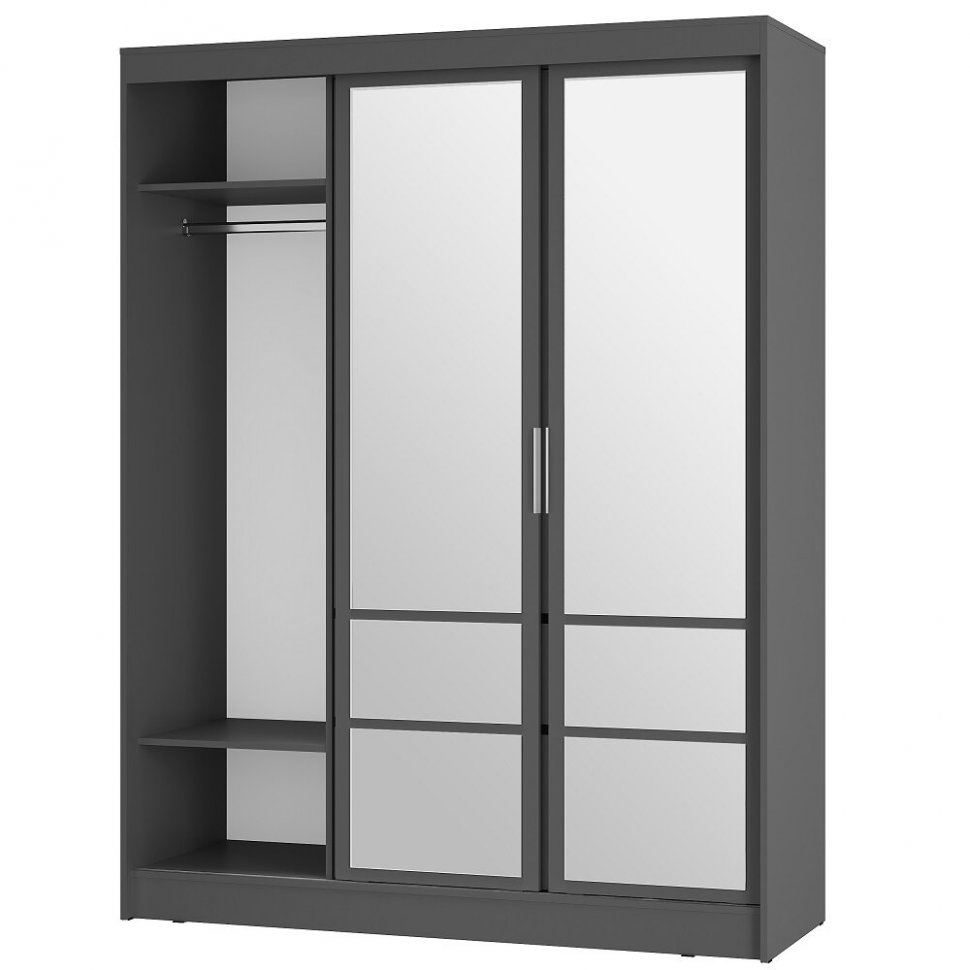 Шкаф-купе Симпл 1600 ШКК-06 (БТС) Графит