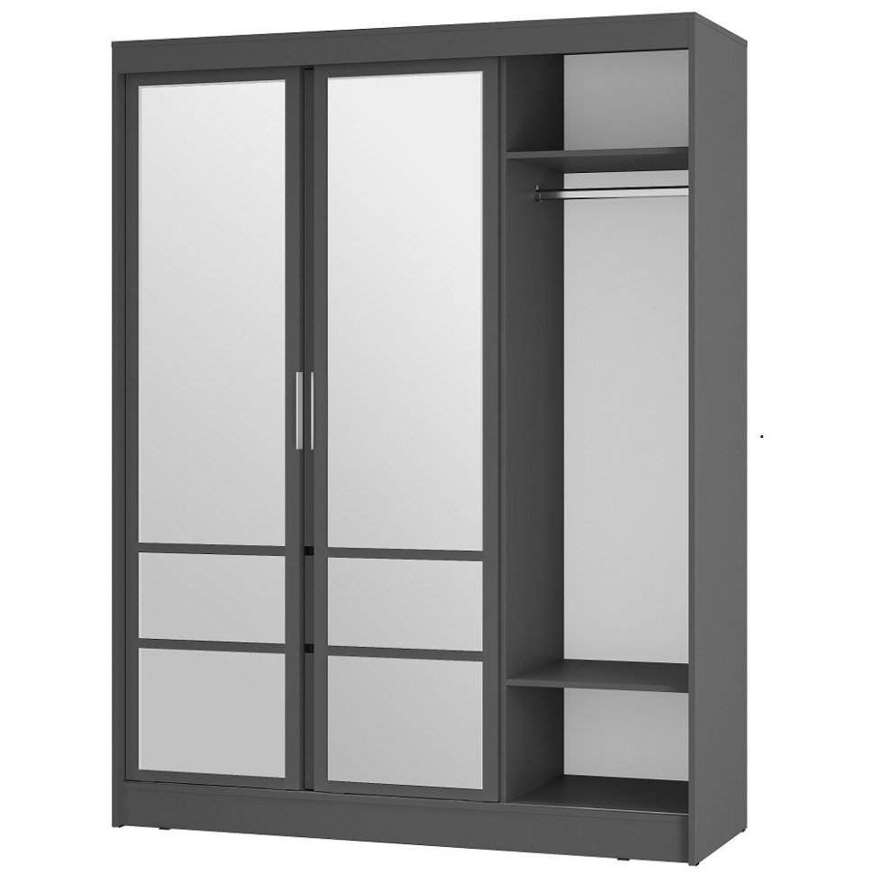 Шкаф-купе Симпл 1600 ШКК-06 (БТС) Графит