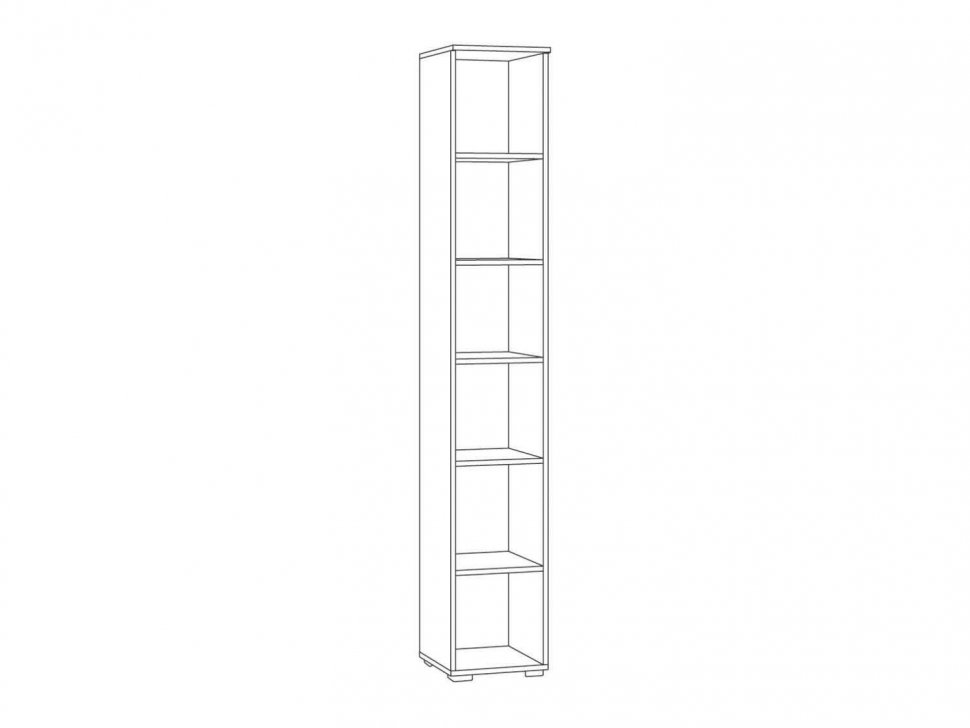 Октава Шкаф-пенал 13.228 Белый шагрень/Дуб Вотан