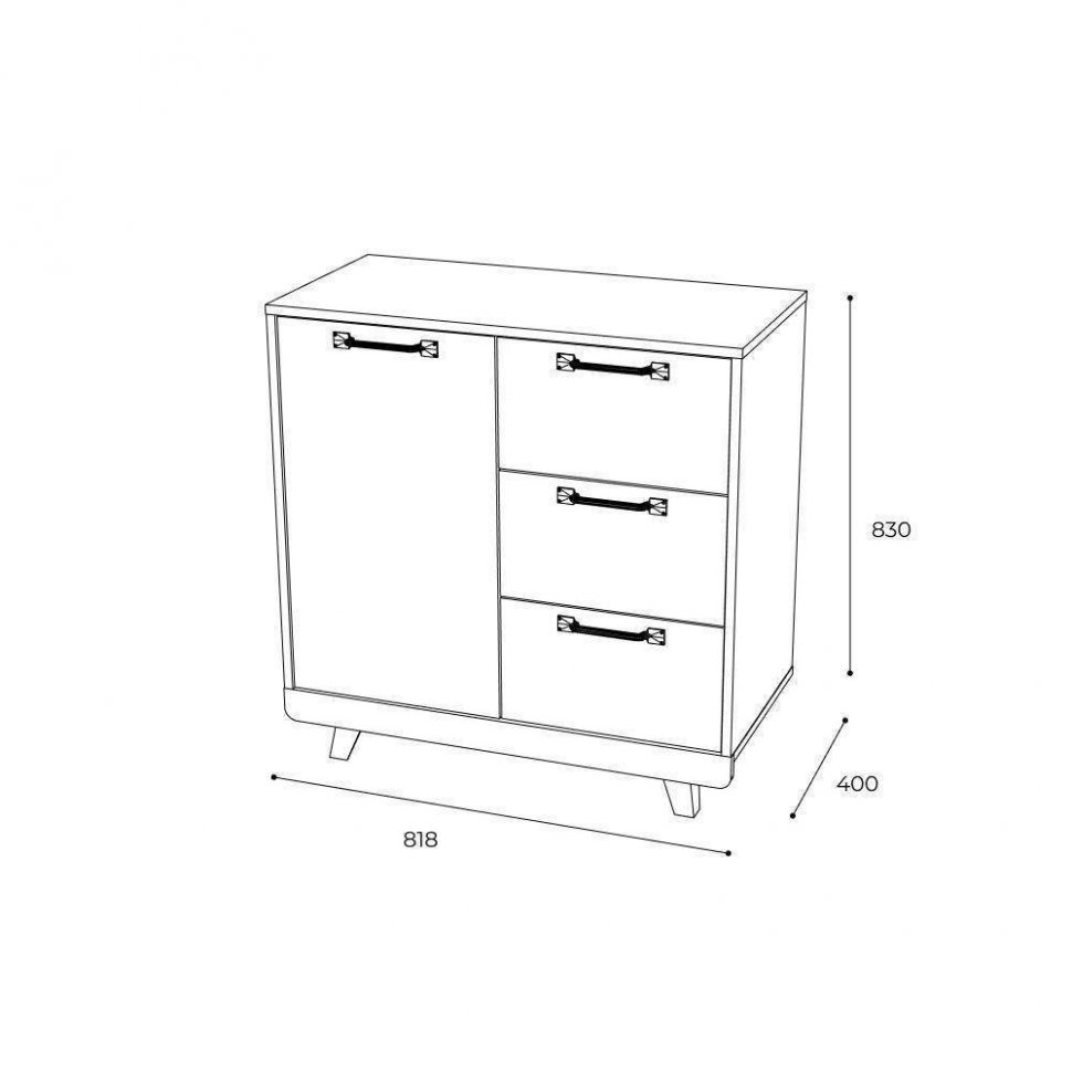 Комод Мегаполис КМ-12, дуб каньон/М20