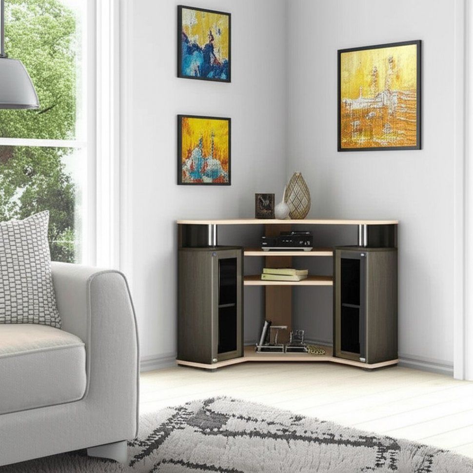 Тумба ТВ угловая 044 2у (ТЭКС) Венге