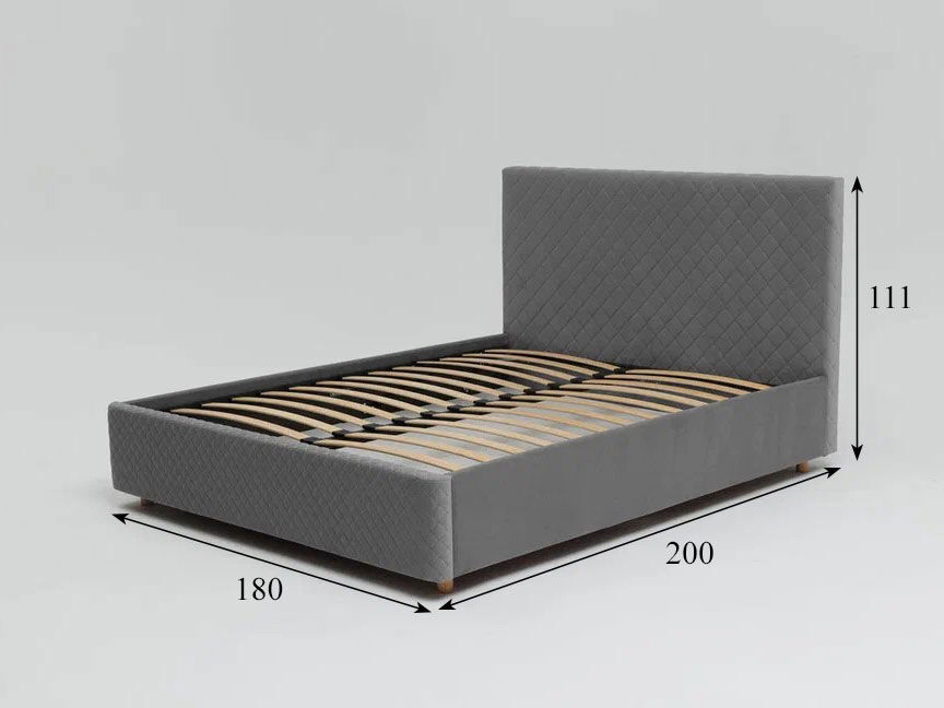 Кровать Galaxy 1800 с под. механизмом / серый №25