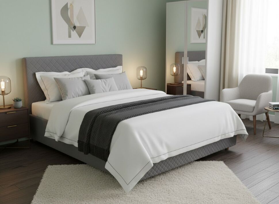 Кровать Galaxy 1800 с под. механизмом / серый №25