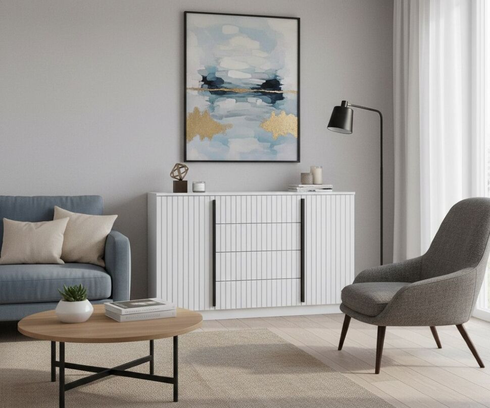 Брандо комод 67.11 МДФ Белый