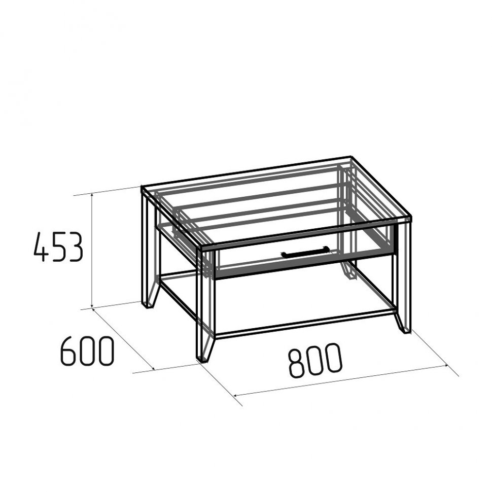 Стол журнальный Аурелио 16 (Глазов) Белый