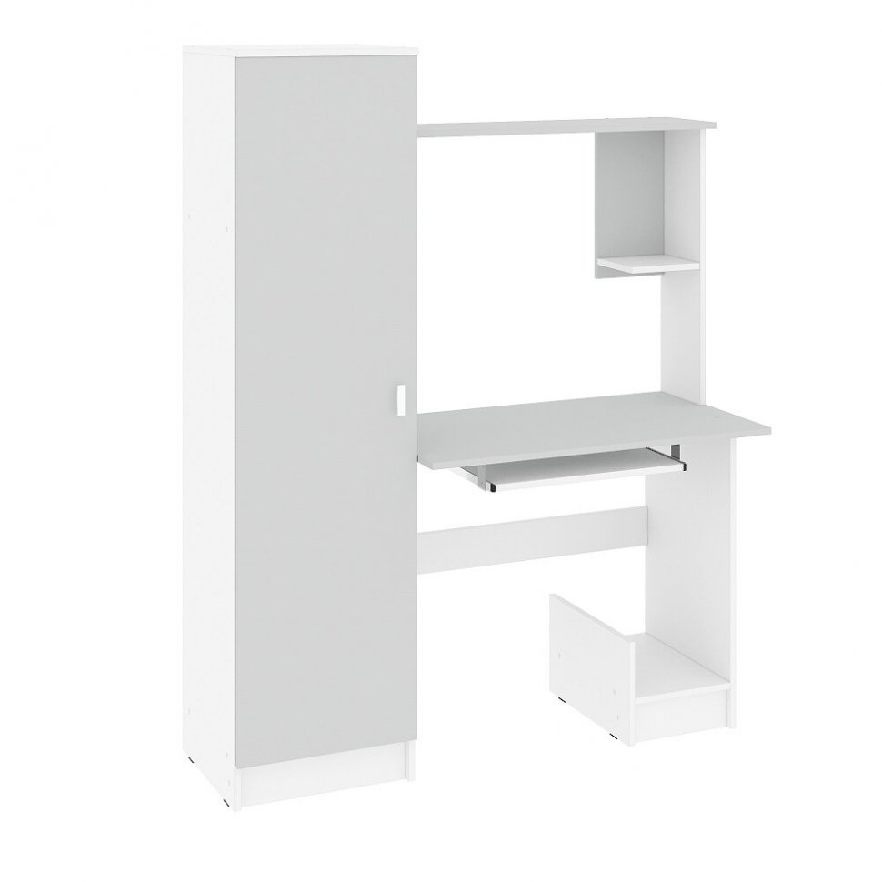 Стол компьютерный КС-004 Серый / Белый