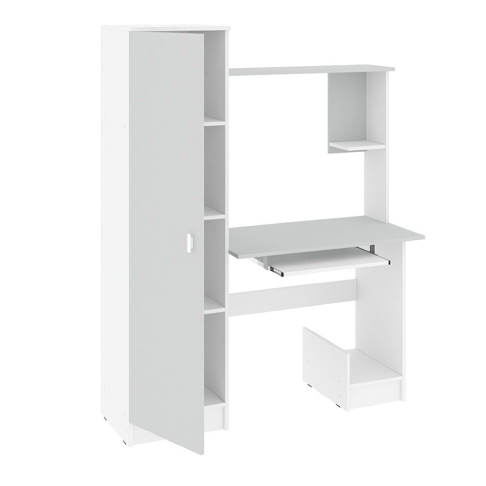 Стол компьютерный КС-004 Серый / Белый