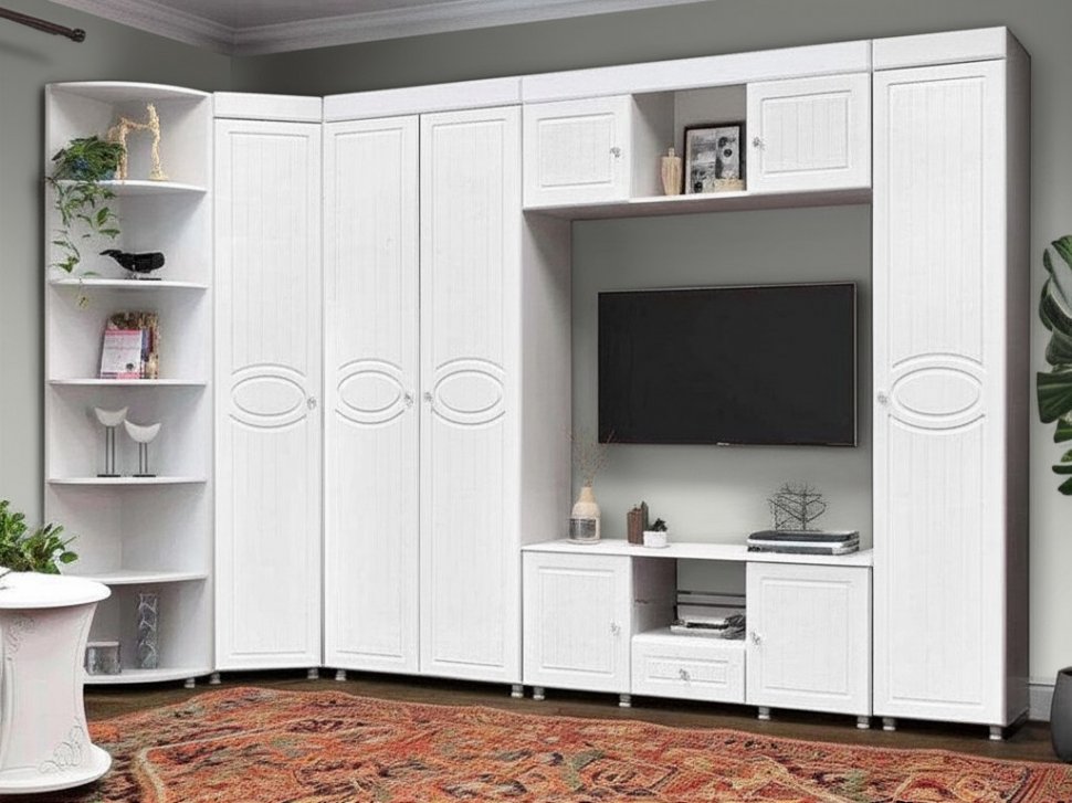 Гостиная Монако-5 белое дерево