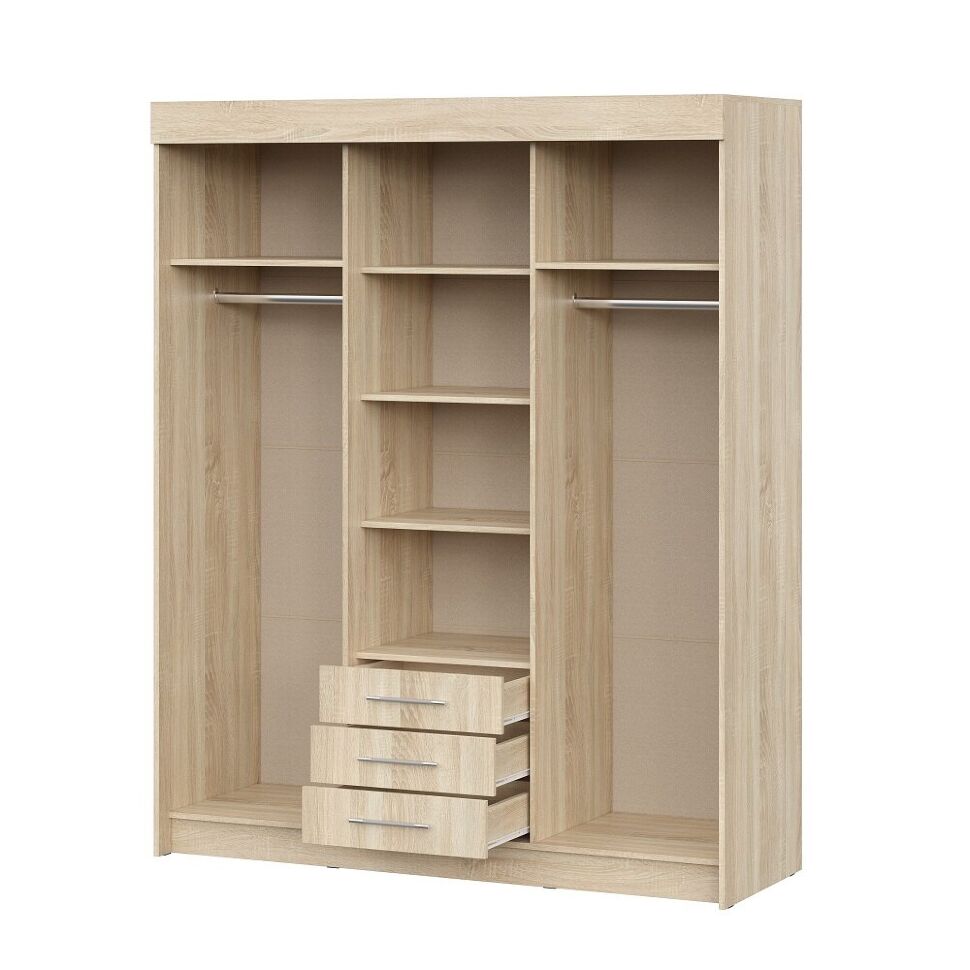 Шкаф-купе Фортуна (Интерьер Центр) 1700 Дуб Сонома