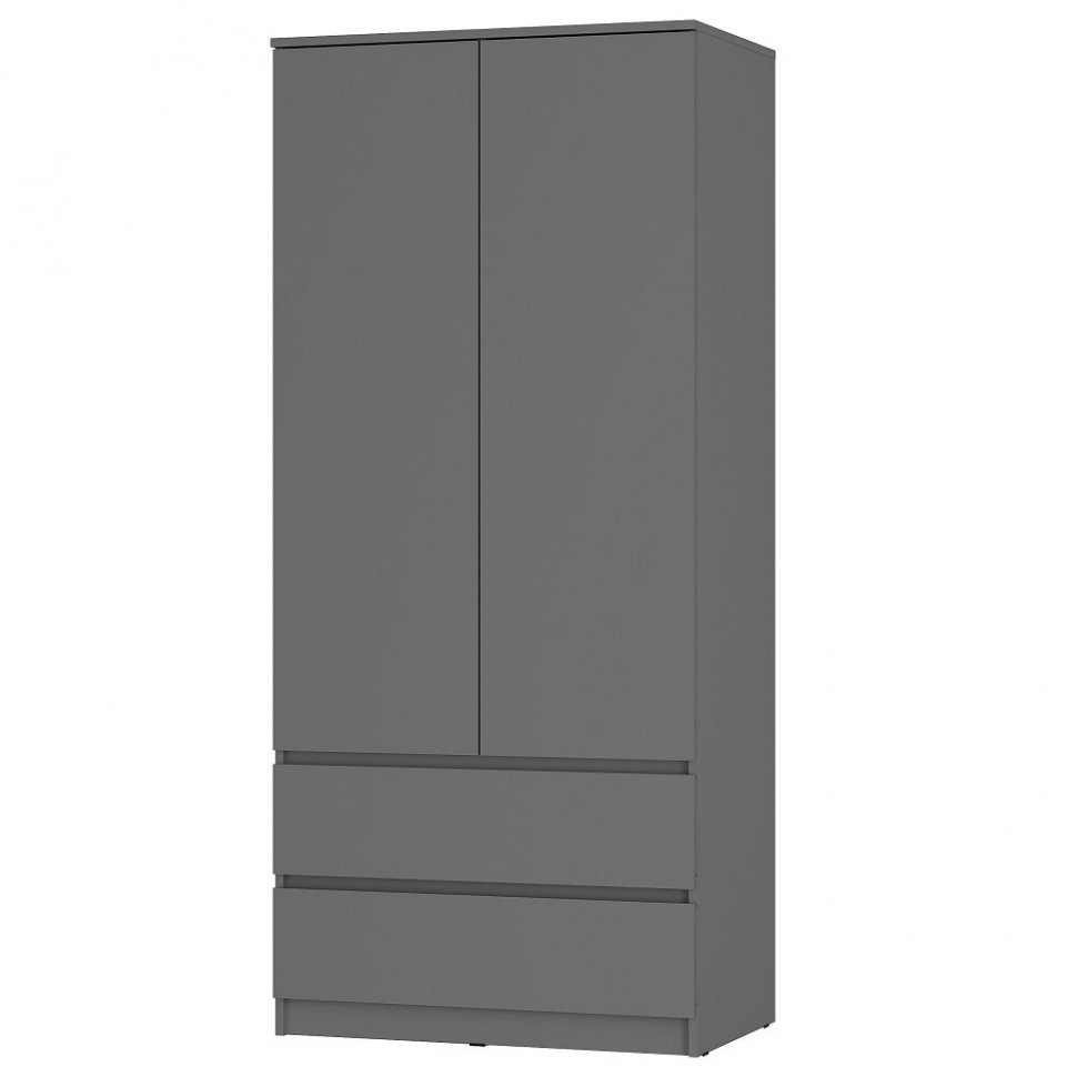 Шкаф двухстворчатый Симпл ШК-03 (БТС) Графит