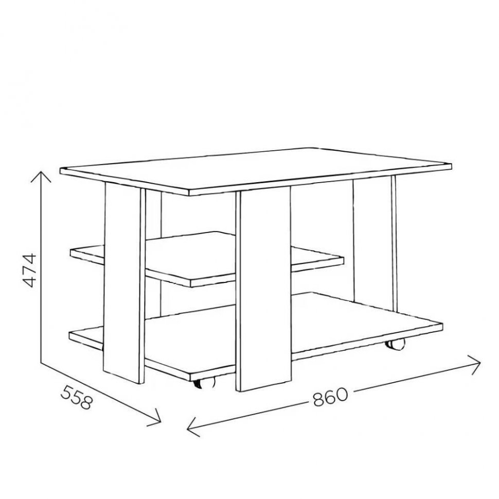 Столик журнальный Януш 5 Дуб баррик