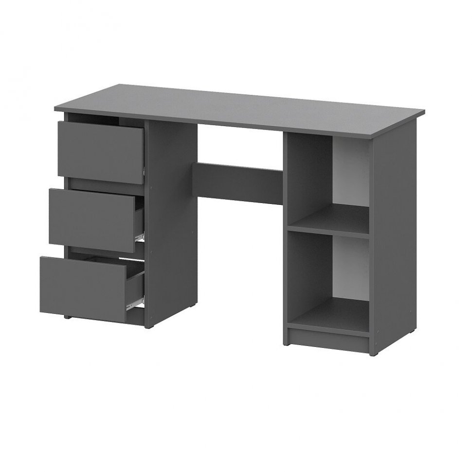 Стол письменный Денвер с ящиками 120 (Графит серый)