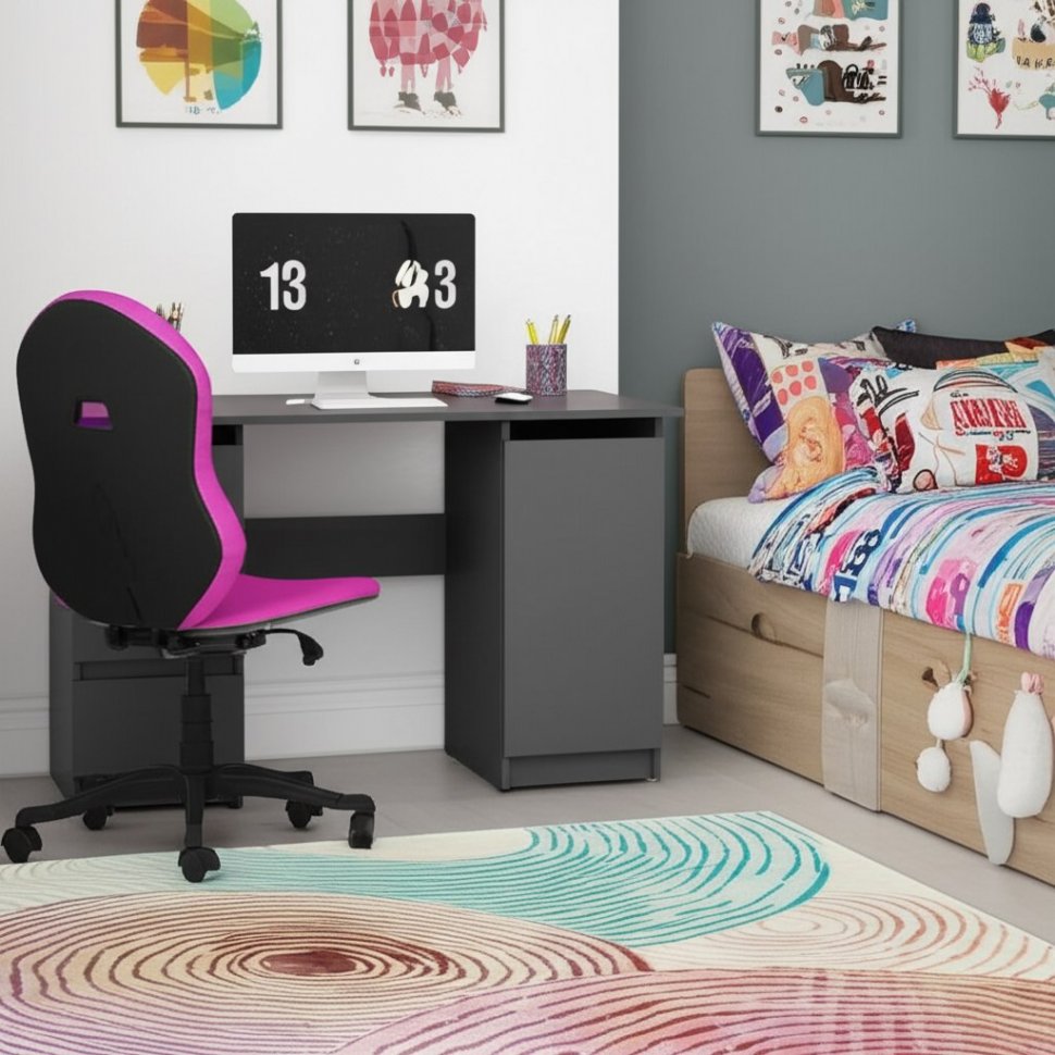 Стол письменный Денвер с ящиками 120 (Графит серый)