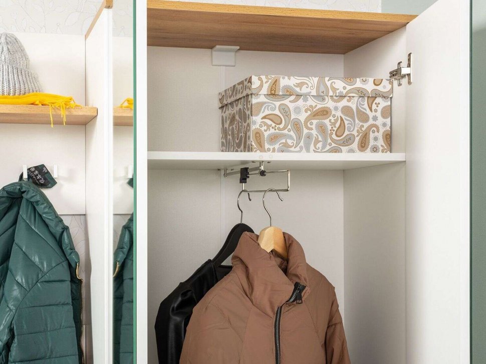 Прихожая Октава 1 Белый шагрень/Дуб Вотан