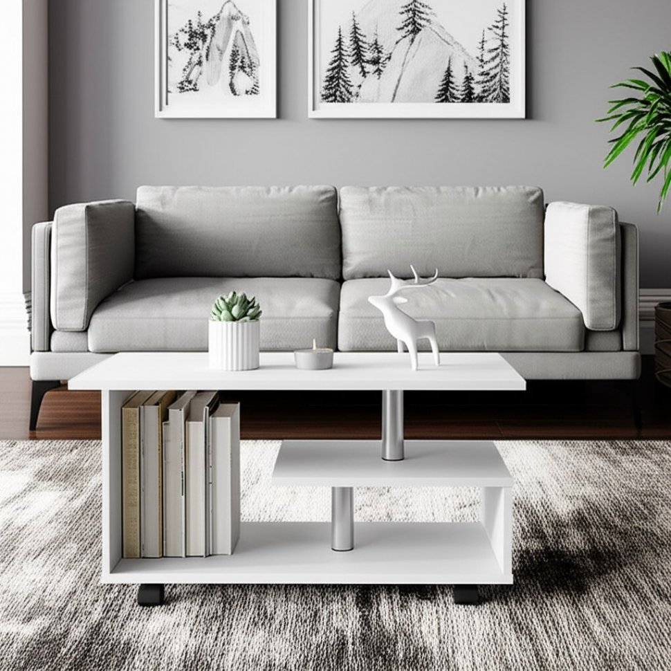 Журнальный стол Консул-5 Белый