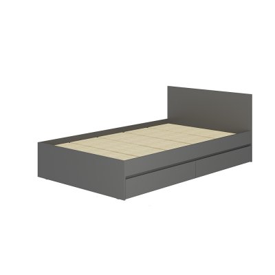 Кровать с настилом ЛДСП и ящиками Симпл КР-07 120х200, Графит