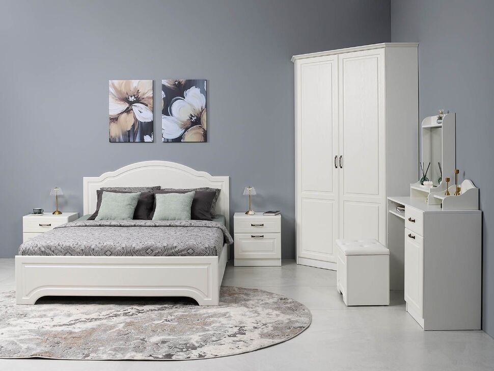 Спальня Ливерпуль 1 Белый/Ясень ваниль