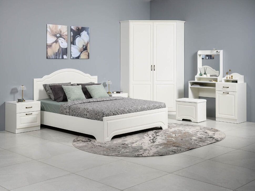 Спальня Ливерпуль 1 Белый/Ясень ваниль