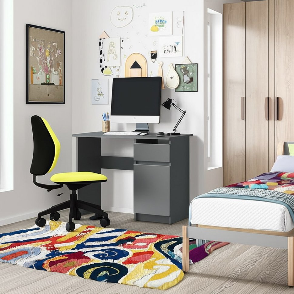 Стол письменный Денвер 90 (Графит серый)