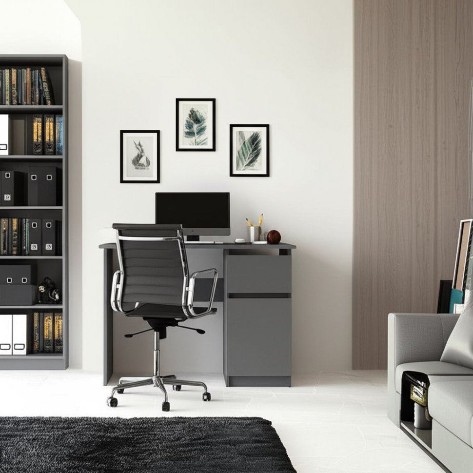 Стол письменный Денвер 90 (Графит серый)