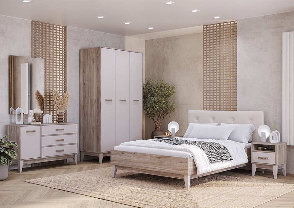 Кровать 160х200 Скандика КР-19 с мягкой спинкой