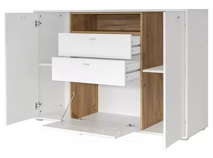 Бэль Комод 10.95 Дуб Золотой / Белый