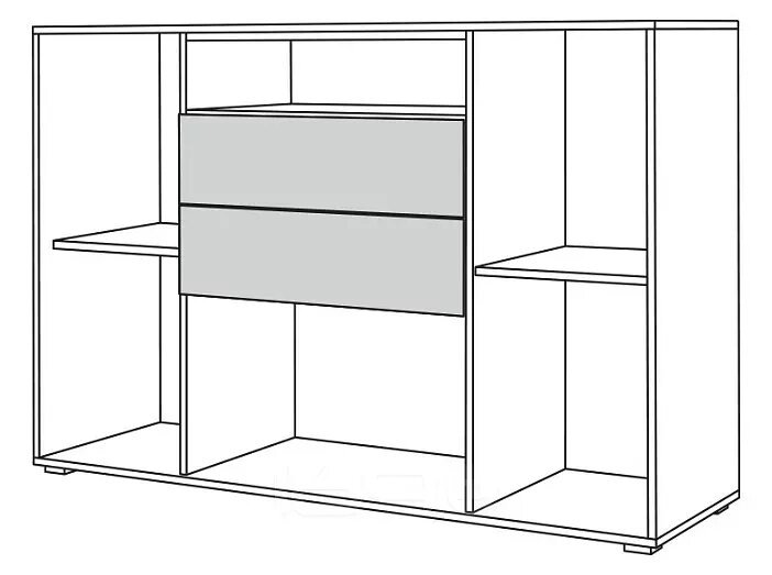 Бэль Комод 10.95 Дуб Золотой / Белый