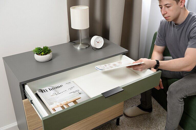 Марвэл Комод 16.234.03 Темно-серый / Плэйн