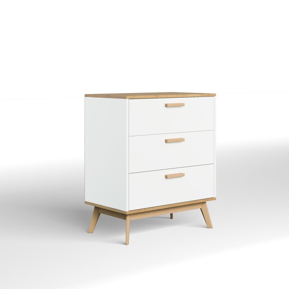 Алатея комод Дуб золотой/Белый