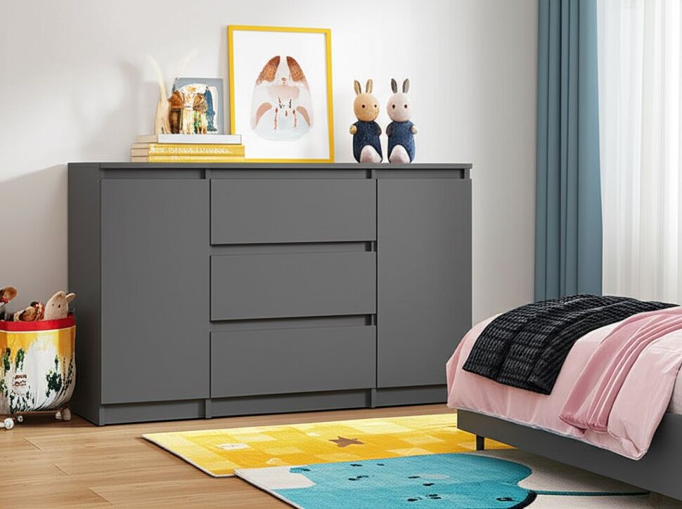 Комод-тумба Денвер (Графит серый)