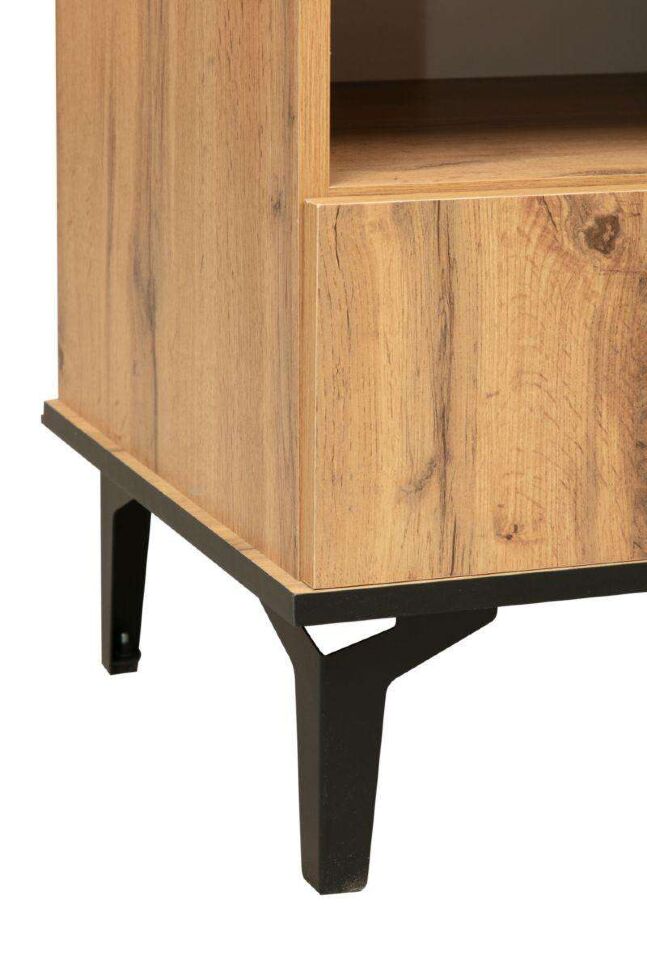 Тумба прикроватная Либерти 51.17 (опора h150) Дуб Вотан/Черный