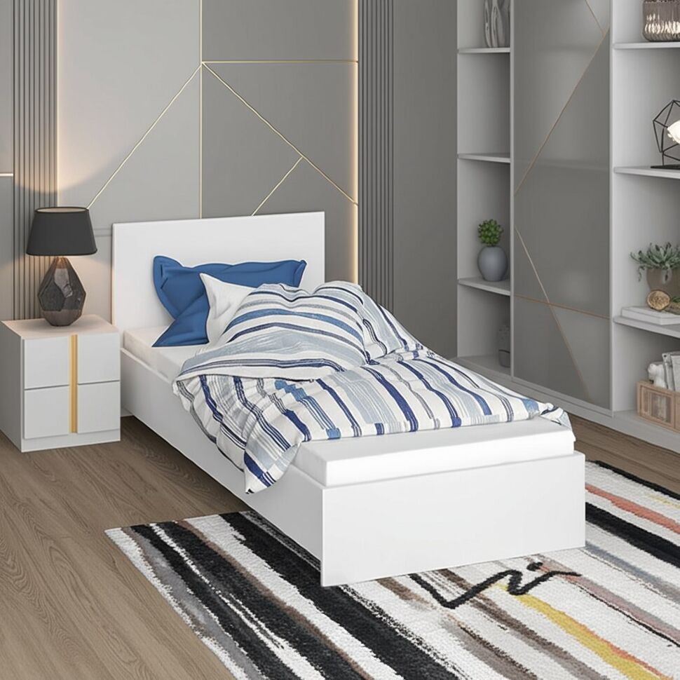 Кровать без основания Ронда КР-080 80х200, белый