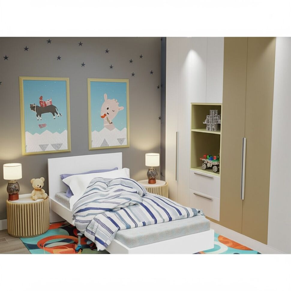 Кровать без основания Ронда КР-080 80х200, белый