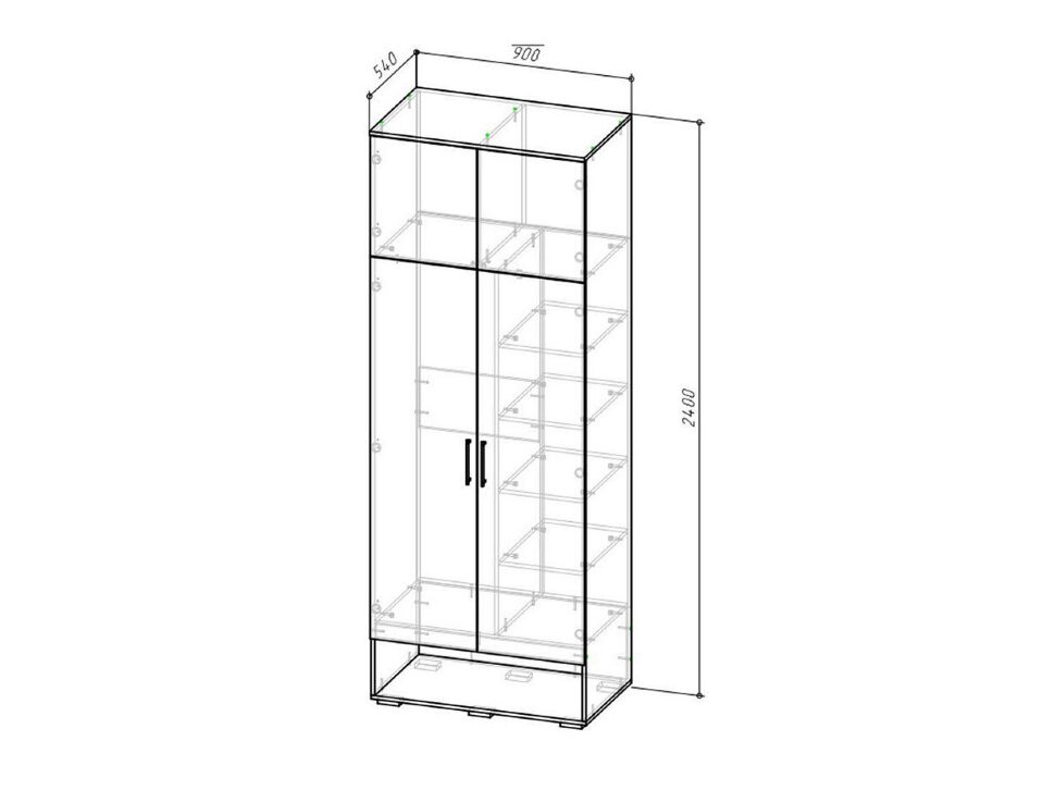 Прихожая Бруно 1 Дуб Вотан / Серый графит