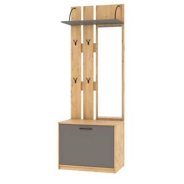 Прихожая Бруно 1 Дуб Вотан / Серый графит