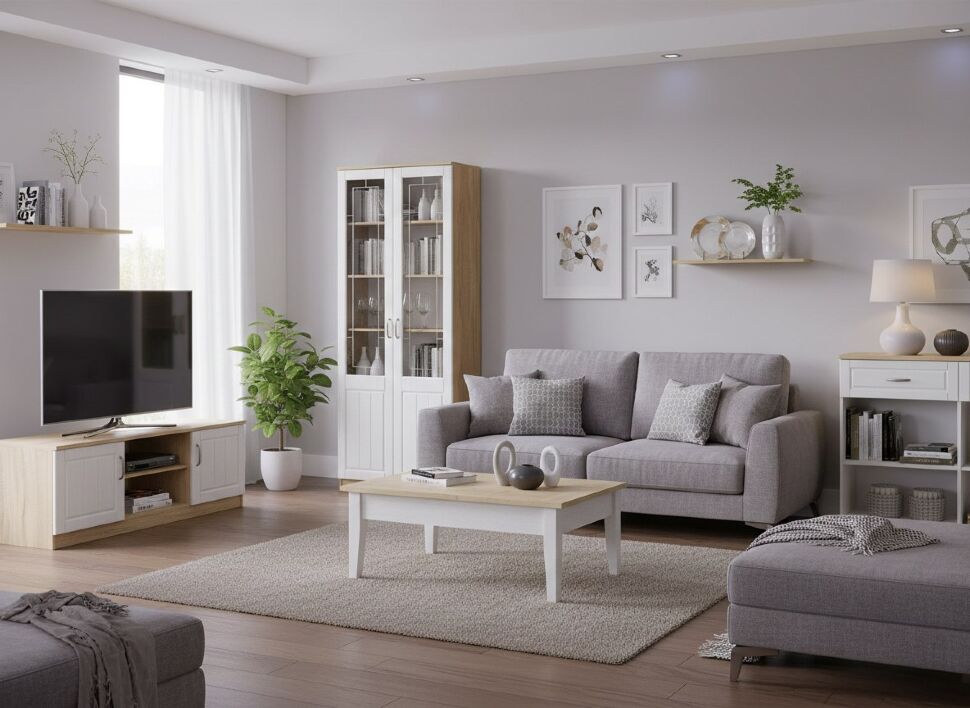 НМ 040.62 Шкаф РС Оливия Дуб Сонома/белое дерево