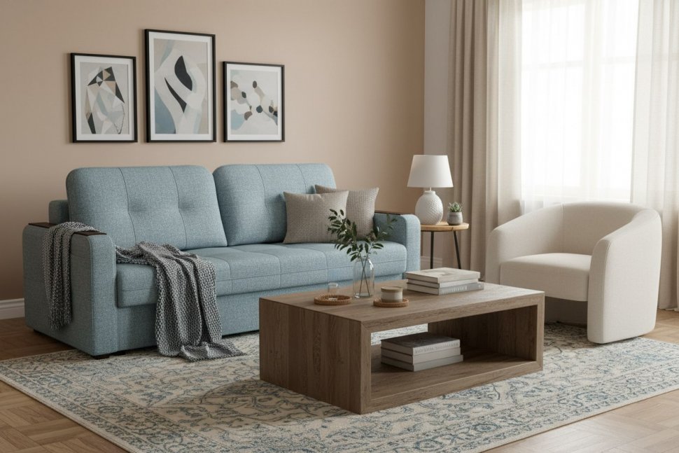 Диван Smart 3 СК Рогожка Sherlock 975