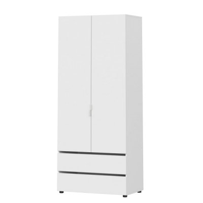 Шкаф двухстворчатый с ящиками Токио (Белый текстурный)