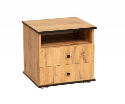 Тумба прикроватная Либерти 51.17 (опора h20) Дуб Вотан/Черный