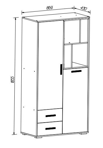 Шкаф для белья и книг Лило (MLK)