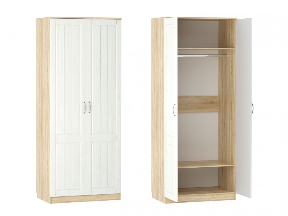 НМ 040.60 Шкаф Оливия Дуб Сонома/белое дерево