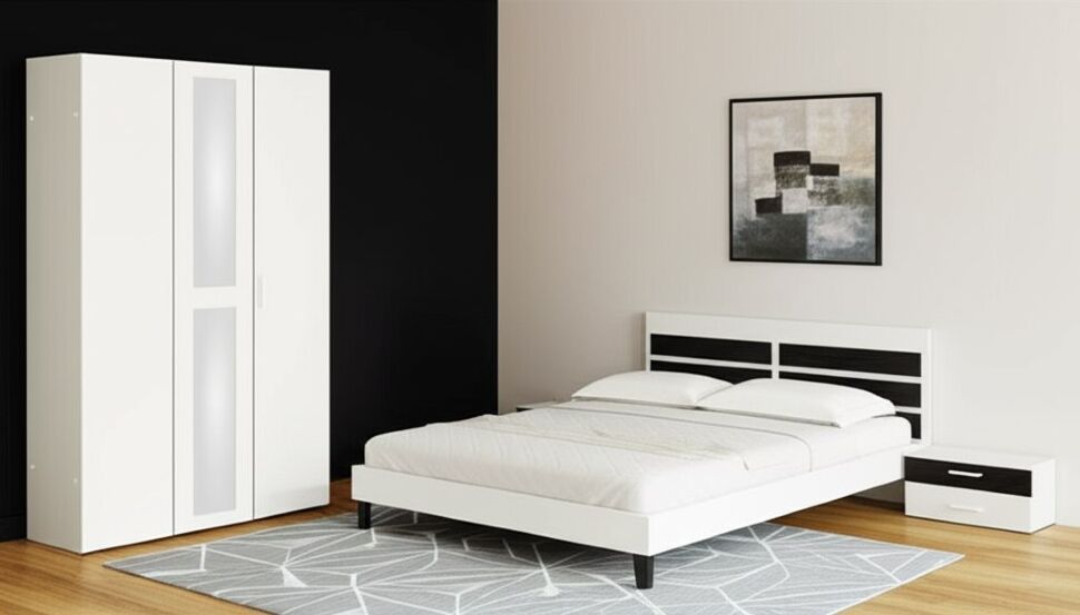 Шкаф трехстворчатый Токио (Белый текстурный)