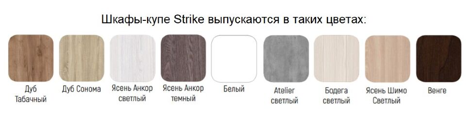 Шкаф-купе Strike 2000 с зеркалом Глазов-мебель (Белый)